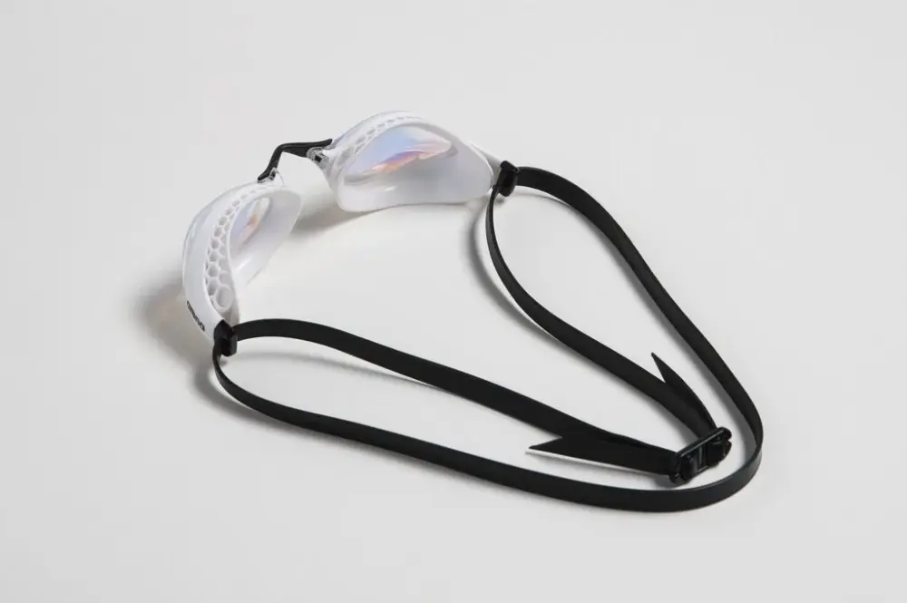 משקפת שחייה Arena AIR-SPEED MIRROR צבע YELLOW COPPER-WHITE מבט אחורי