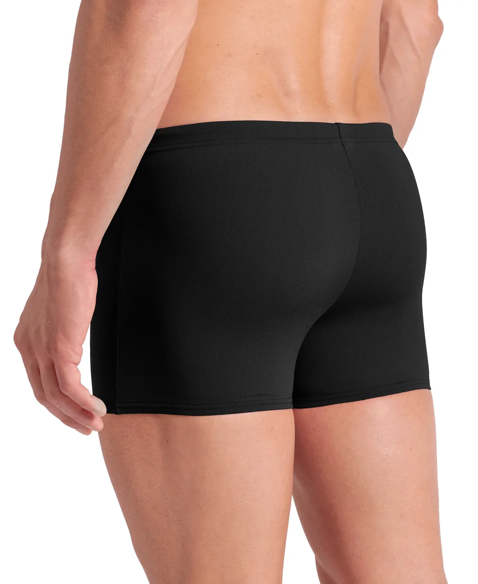 בגד ים מכנסון גברים ארנה TEAM SWIM SHORT SOLID שחור BLACK-WHITE – תקריב מאחור