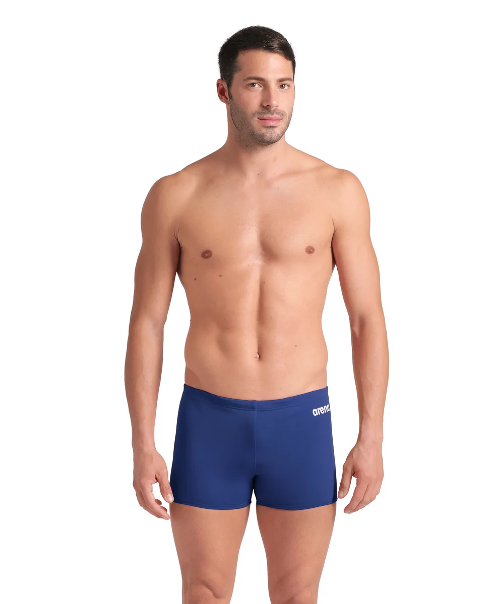 בגד ים מכנסון גברים ארנה TEAM SWIM SHORT SOLID נייבי NAVY-WHITE – מלפנים