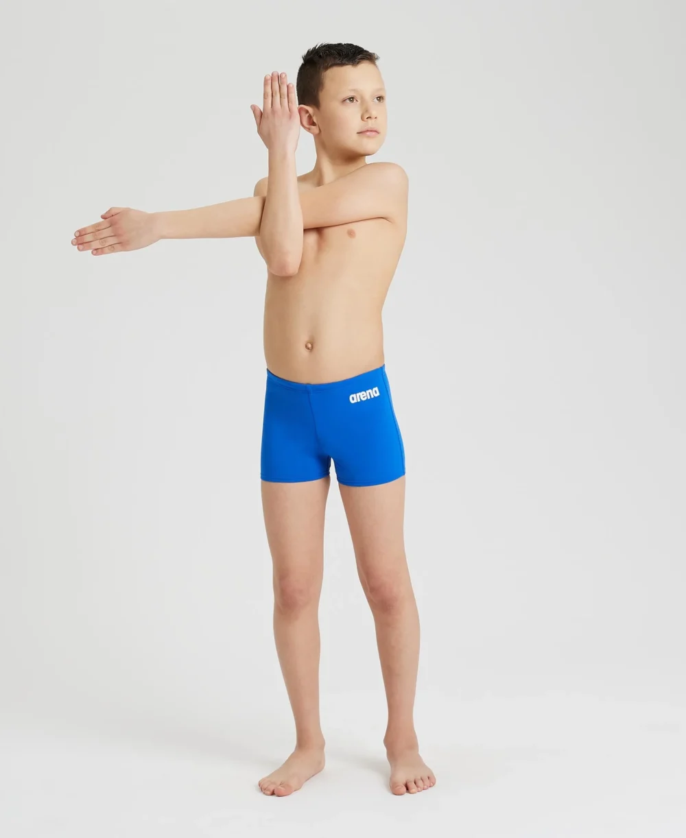 בגד ים מכנסון בנים TEAM SWIM SHORT SOLID – 720-ROYAL-WHITE 3