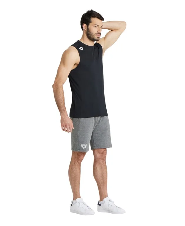 גופיית אימונים לגברים ארנה Sleeveless Tee Solid שחור - חזית