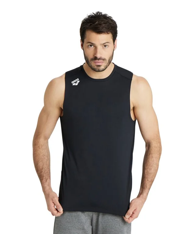 גופיית אימונים לגברים ארנה Sleeveless Tee Solid שחור