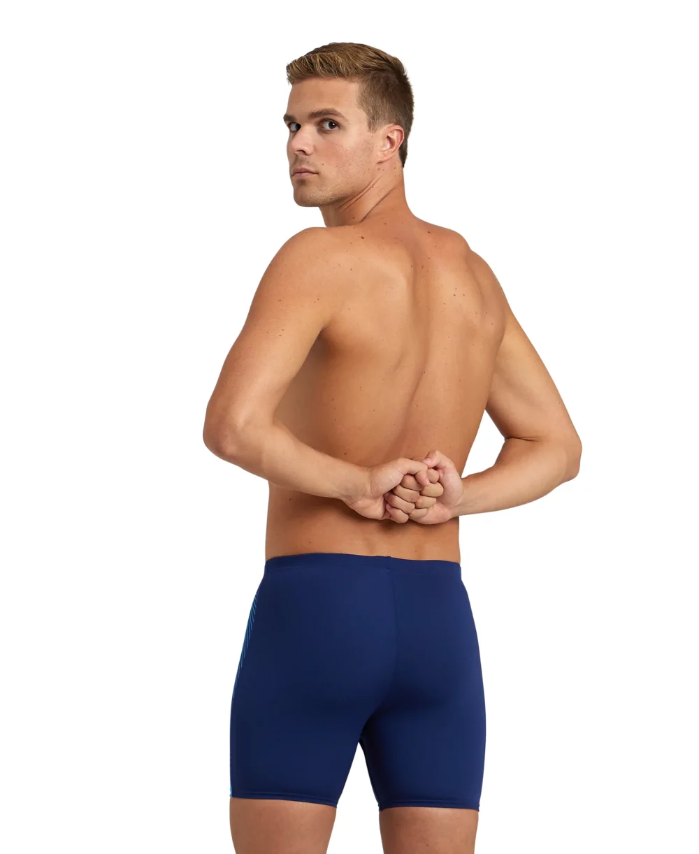 בגד ים טייץ מקוצר גברים ARENA FEATHER SWIM MID JAMMER – 700-NAVY 2